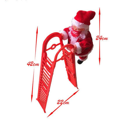 Santa Climbing Ladder Christmas Decoration