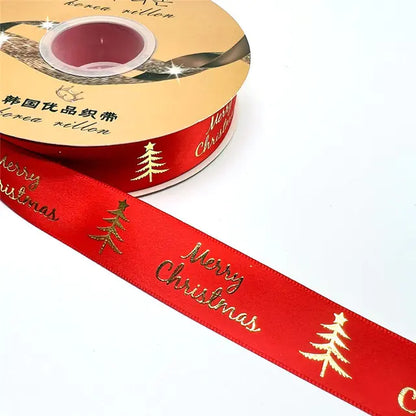 Ribbon Printed Christmas Design Decoration Gift Packing