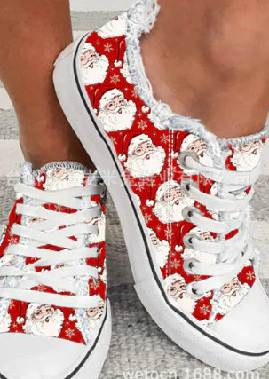 Christmas Tree Daily Flat Canvas Shoes