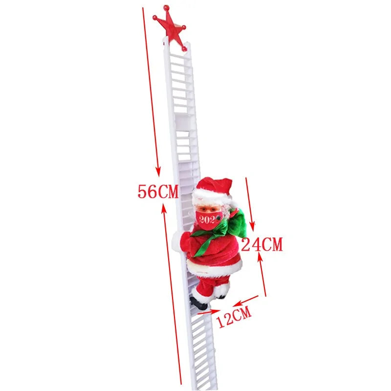 Santa Climbing Ladder Christmas Decoration