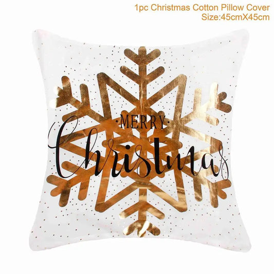 Cotton Linen Merry Christmas Cover Cushion