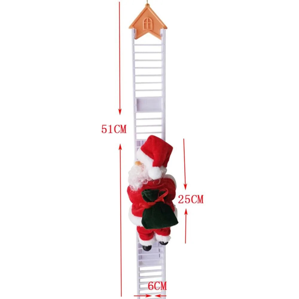 Santa Climbing Ladder Christmas Decoration